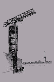 Port Crane - Art Card van ikRotterdam