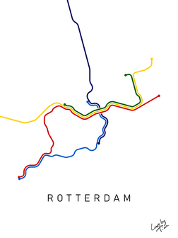 Rotterdam metro in kleur